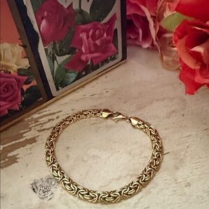 Gold Byzantine Chain Bracelet - Women Jewelry